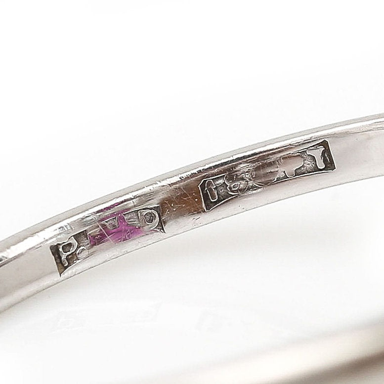 Art Deco 0.40ct Old Cut Diamond and Pear Cut Ruby Trilogy Cluster Ring