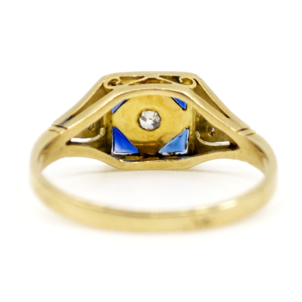 Art Deco Sapphire and Diamond Ring