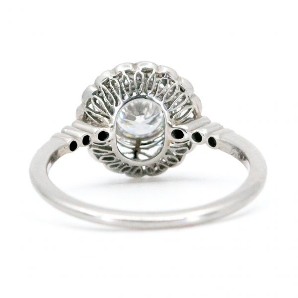 Art Deco Style 0.61ct Old European Cut Diamond Ring