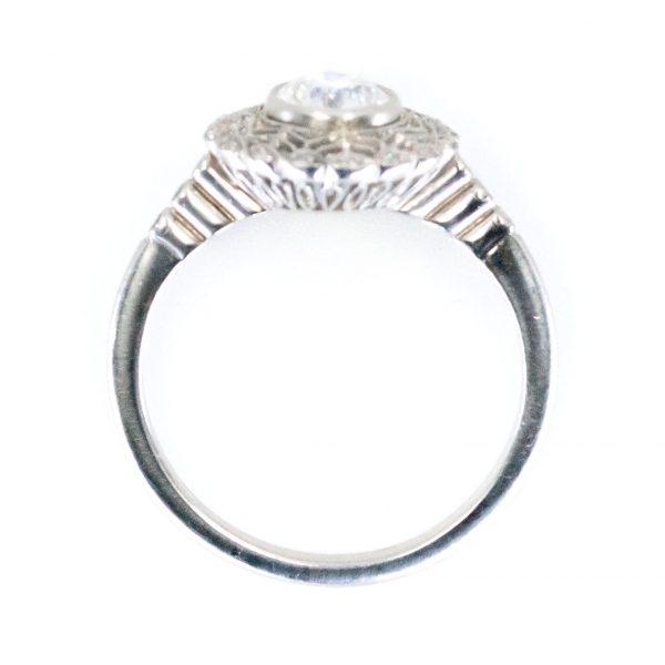 Art Deco Style 0.61ct Old European Cut Diamond Ring
