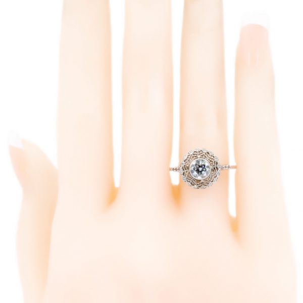 Art Deco Style 0.61ct Old European Cut Diamond Ring