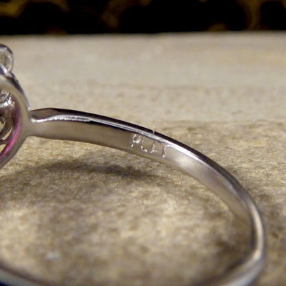 Art Deco Style 0.80ct Ruby Diamond Cluster Ring