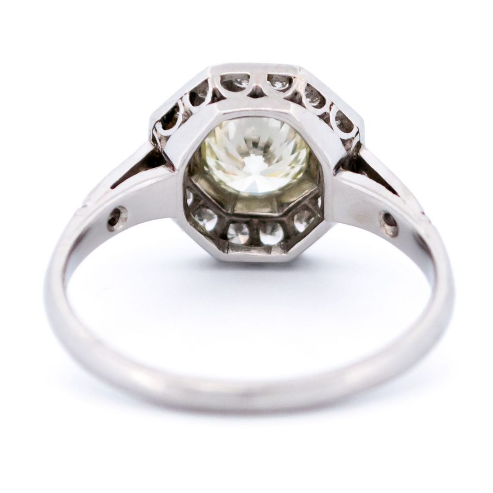 Art Deco Style 1.41ct Diamond Target Ring