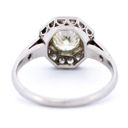 Art Deco Style 1.41ct Diamond Target Ring