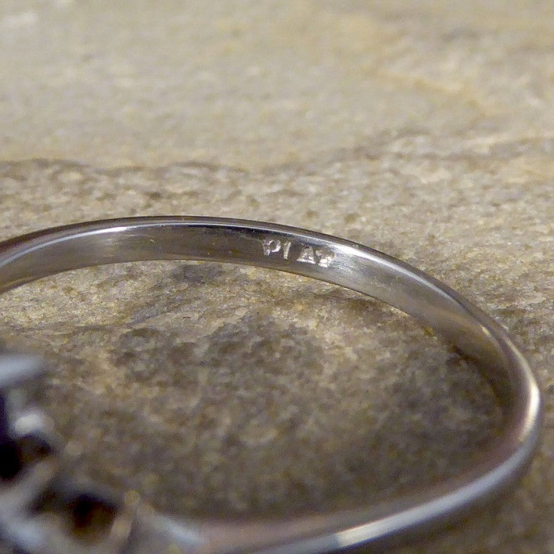 Art Deco Style 2.50ct Tanzanite and Diamond Shoulder Ring