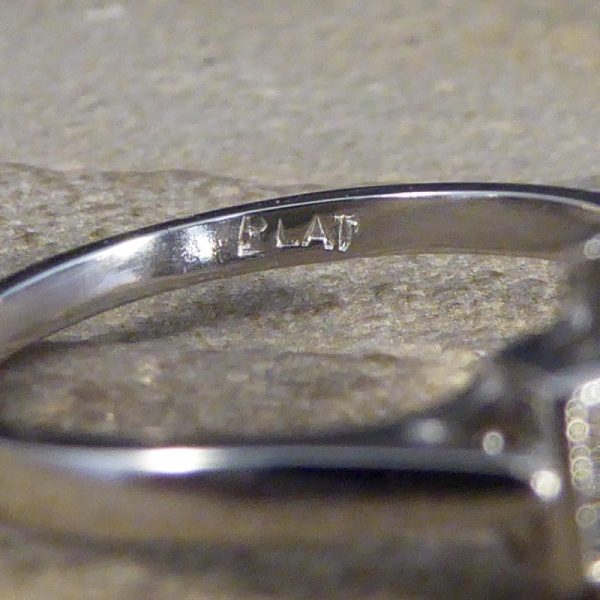 Art Deco Style Aquamarine and Diamond Platinum Ring