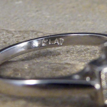 Art Deco Style Aquamarine and Diamond Platinum Ring