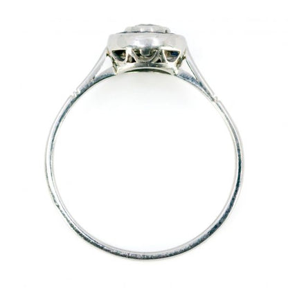 Art Deco Style Diamond Sapphire Target Cluster Ring