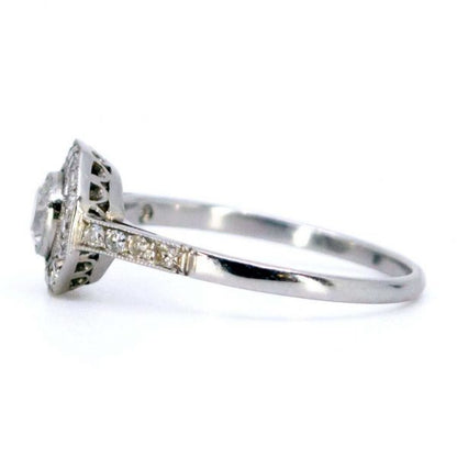 Art Deco Style Diamond Target Cluster Ring