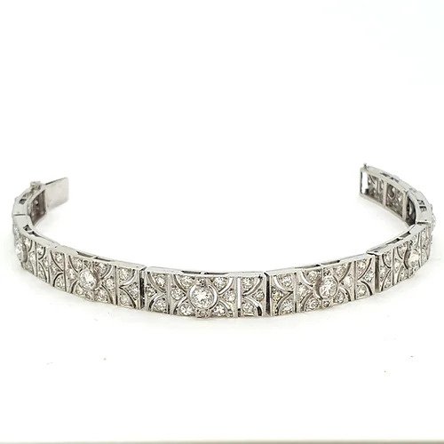 Art Deco Diamond Panel Bracelet