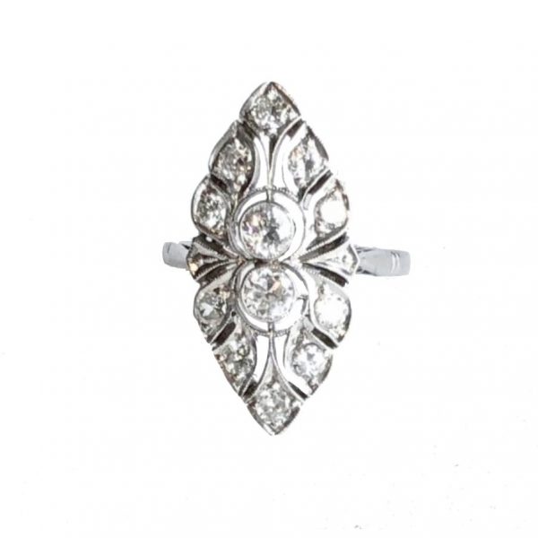 Art Deco dinner plaque ring