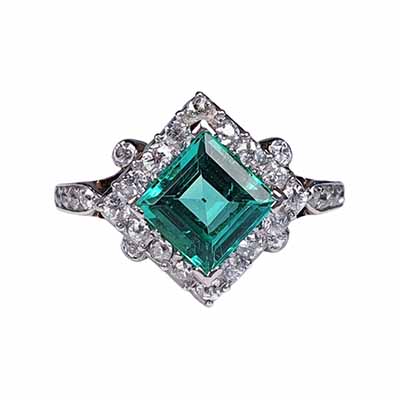 Art Deco emerald ring 1920