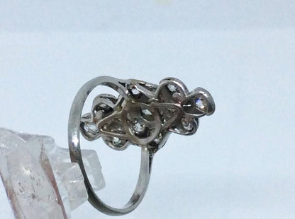 Art Deco Diamond Plaque Ring Platinum C.1925
