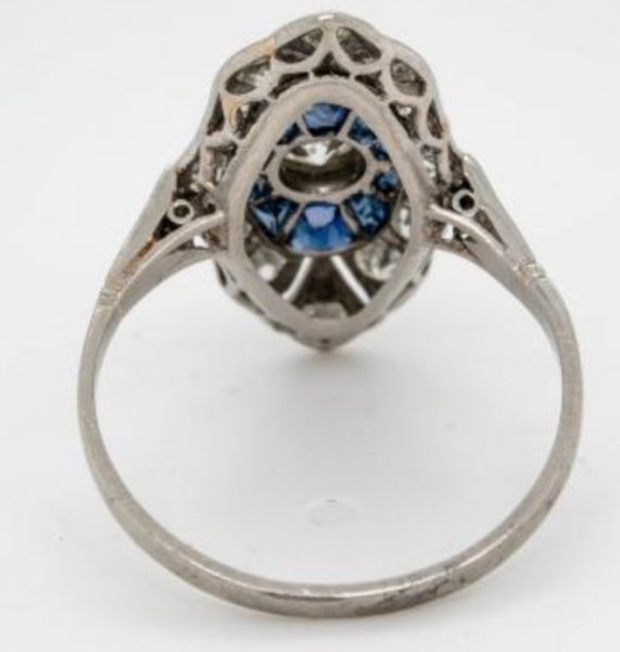 Art Deco Sapphire and Diamond Dress Ring, 1920's