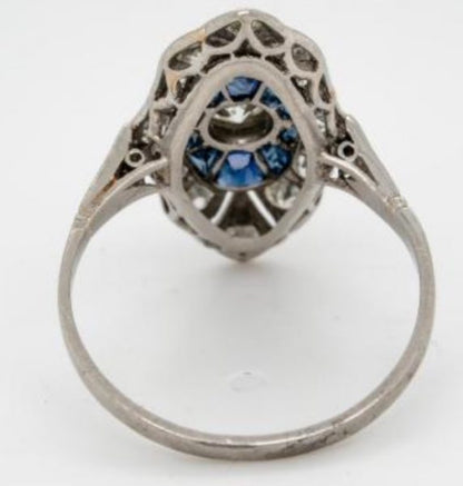Art Deco Sapphire and Diamond Dress Ring, 1920's