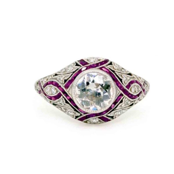 Art Deco style ruby ring