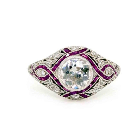 Art Deco style ruby ring