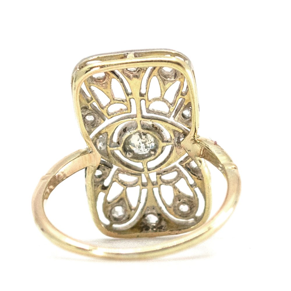 Art Nouveau Antique Diamond Filigree Ring
