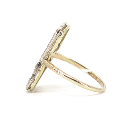 Art Nouveau Antique Diamond Filigree Ring