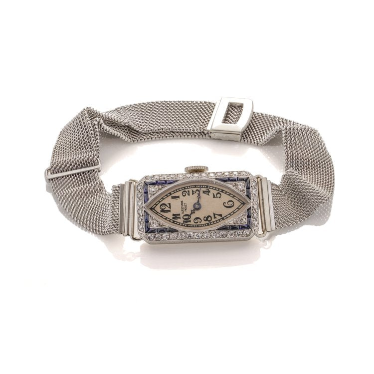 Audemars Piguet Art Deco Cocktail Watch with Sapphires and Diamonds