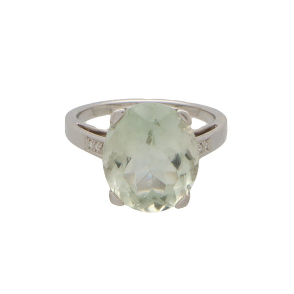 Vintage Mauboussin Gueule d'Amour Aquamarine And Diamond Ring In White Gold