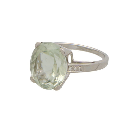 Vintage Mauboussin Gueule d'Amour Aquamarine And Diamond Ring In White Gold