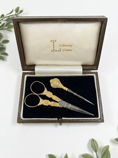 Antique 18 ct Gold, French Stamped Etui Sewing Set