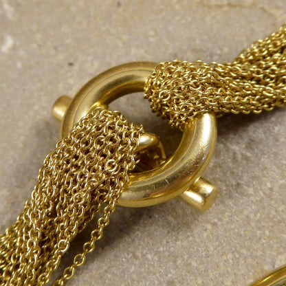 Tiffany & Co. 18ct Yellow Gold Love Heart Strand Toggle Bracelet