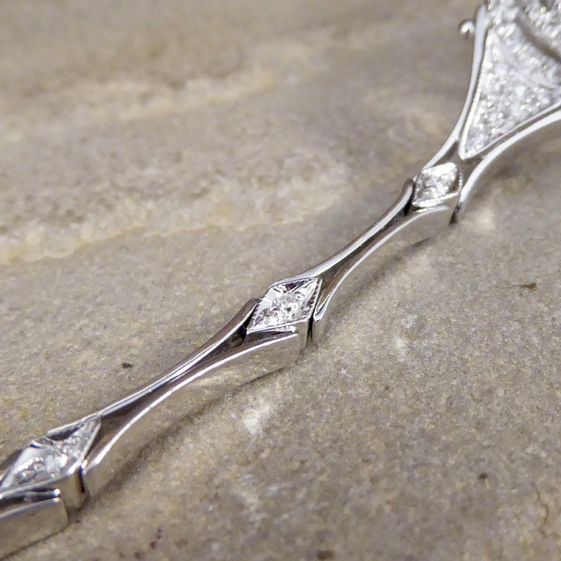 Contemporary Diamond Set Double Snake Bracelet