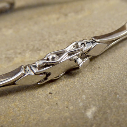 Contemporary Diamond Set Double Snake Bracelet