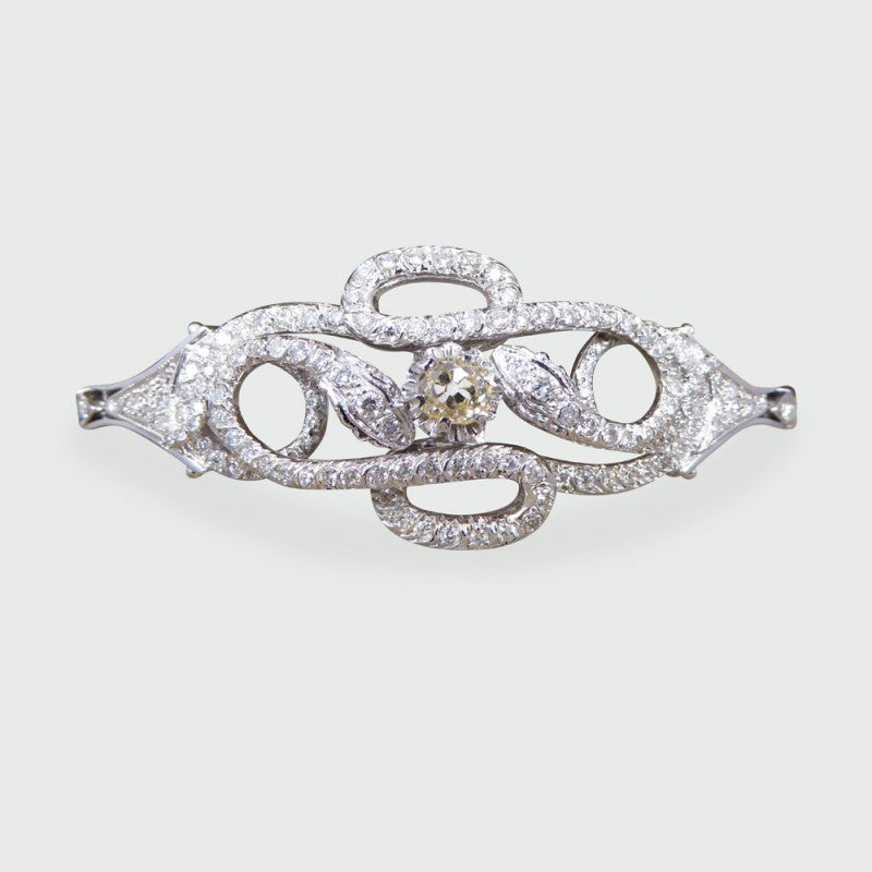 Contemporary Diamond Set Double Snake Bracelet