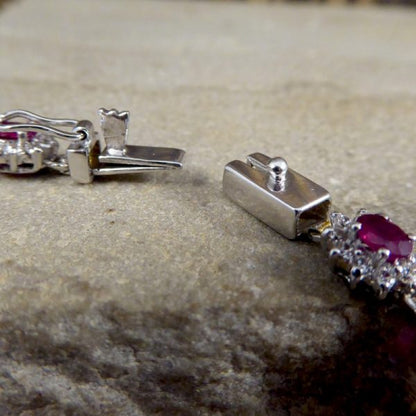Ruby and Diamond Cluster Bracelet