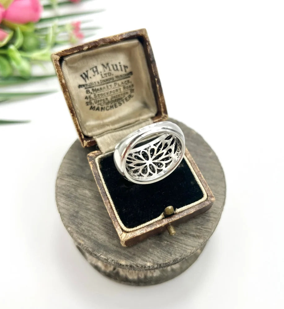 Vintage 6.5ct Diamond Dome Bombe Cocktail Ring