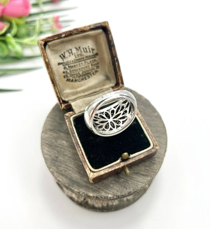 Vintage 6.5ct Diamond Dome Bombe Cocktail Ring