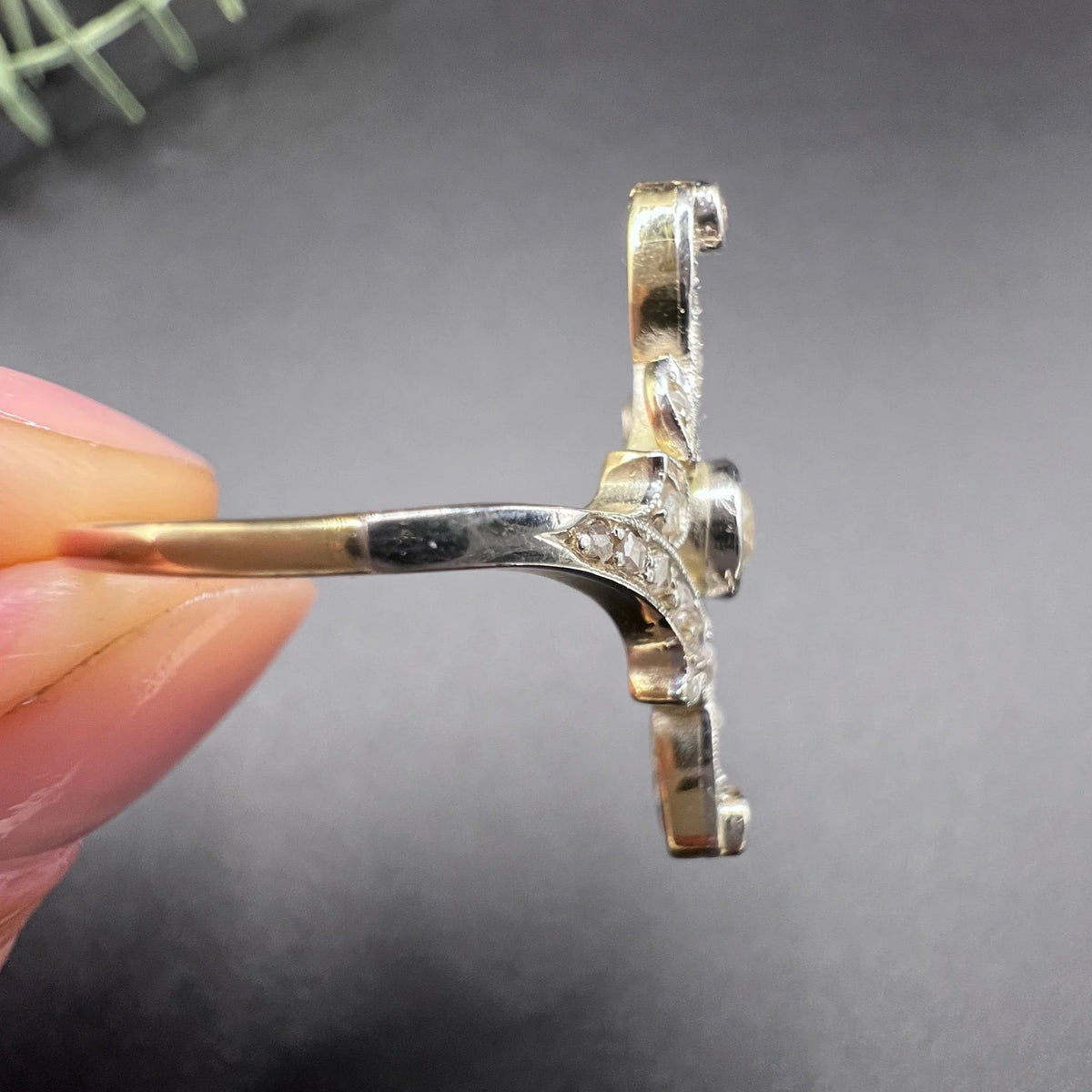 Antique Belle Epoque Edwardian Diamond Ring, Circa 1900