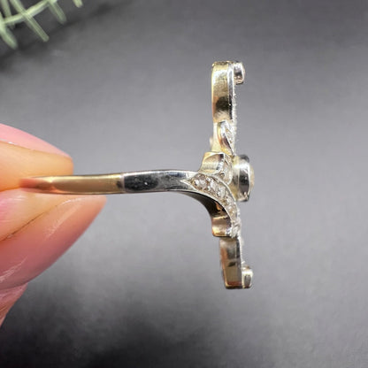 Antique Belle Epoque Edwardian Diamond Ring, Circa 1900