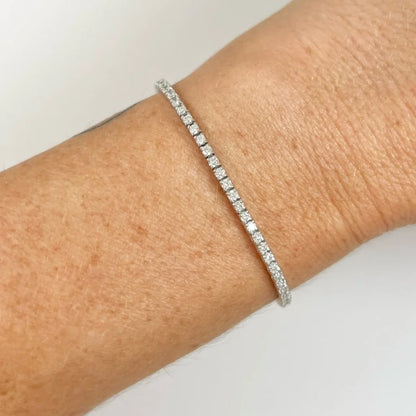 Vintage 2ct Diamond Line Tennis Bracelet in 14ct White Gold