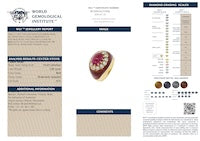 Burma ruby cabochon cut vintage