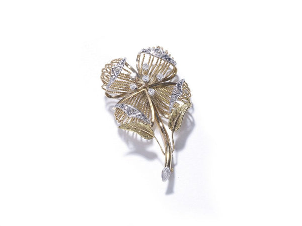 Vintage Gold Flower Brooch