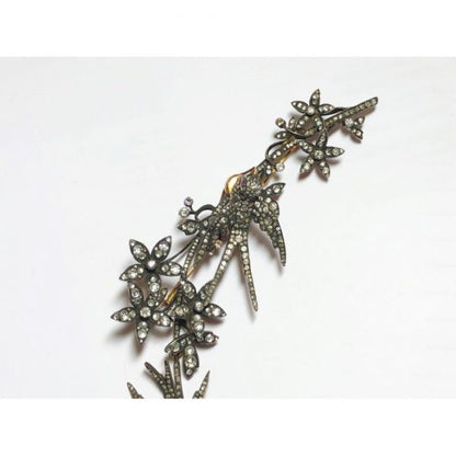 Bird & Flower Diamond Brooch