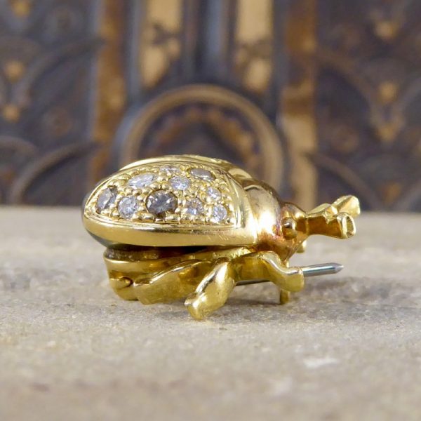 Diamond & Pearl Set Lady Bird Brooch