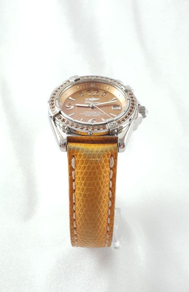 BREITLING A77348 Ladies Watch 35mm Quartz Orange Sapphire Bezel