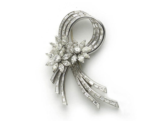 1950's Diamond Spray Brooch