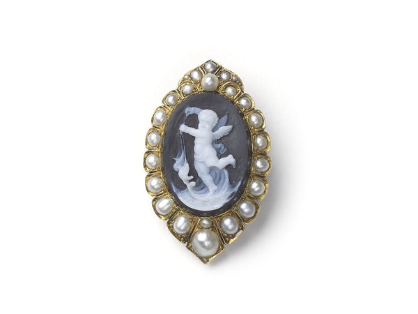 Antique Victorian Hardstone Cameo Brooch Pendant