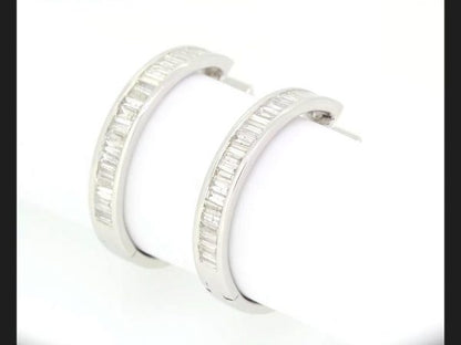 Baguette hoop earrings