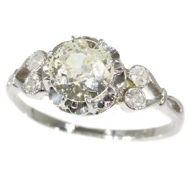 Belle Époque Style Old Brilliant Cut Diamond Ring