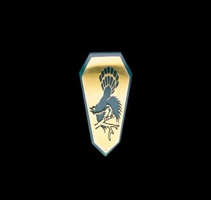 Black Starr & Frost Green Agate Bird Clip Brooch