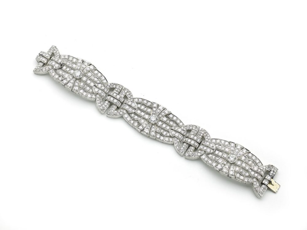 Art Deco Diamond Panel Bracelet
