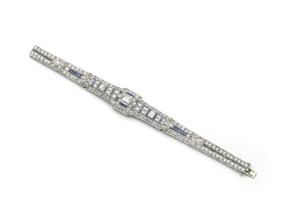 Antique Art Deco Sapphire and Diamond Bracelet