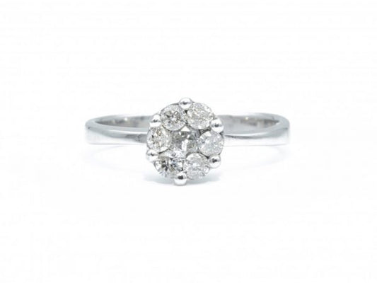Brilliant Cut 0.45ct Diamond Cluster Ring